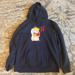 oversized chinese cat hoodie from disney epcot